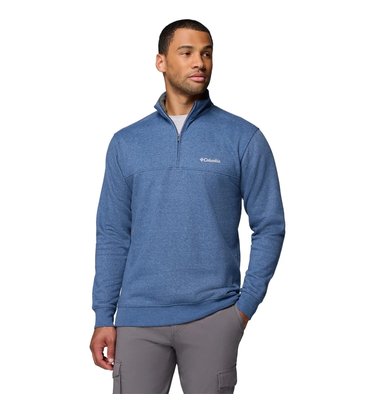 Columbia Men's Hart Mountain II Half Zip Hiking Shirt, Carbon/Heather, 3X Tall