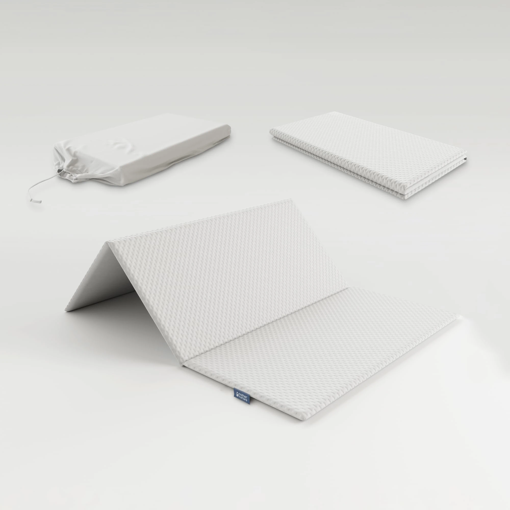 Mother Nurture Classic Foam Foldable Mattress, White, 95 x 65 x 2.5 cm