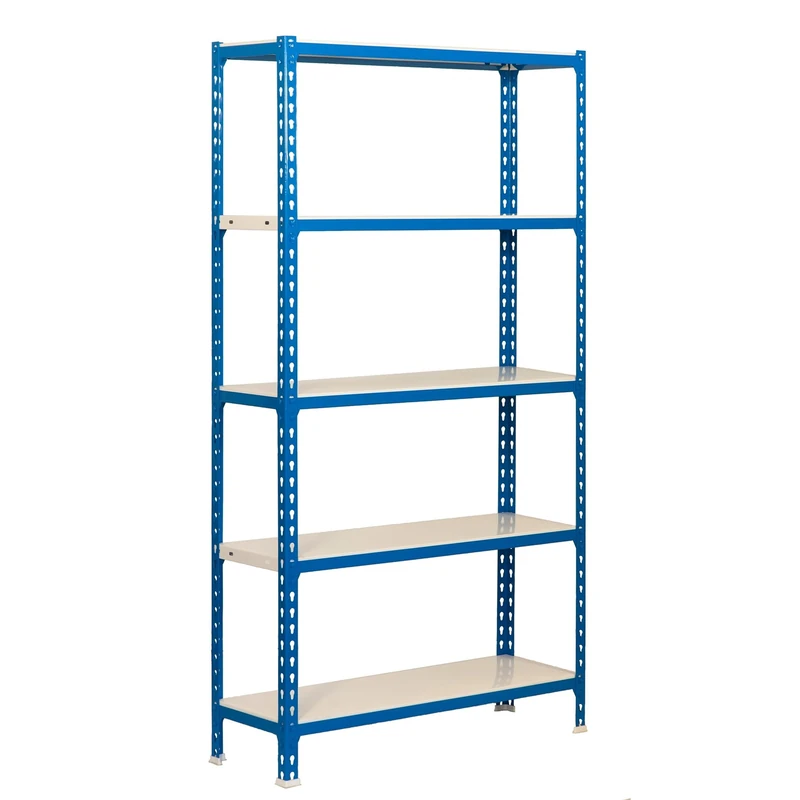 Simon Rack Garage Shelving Units 2000x1000x300 mm, 5 Tier Steel Rack, 180 kg per Shelf, Blue/White - Simonclick - Image 1