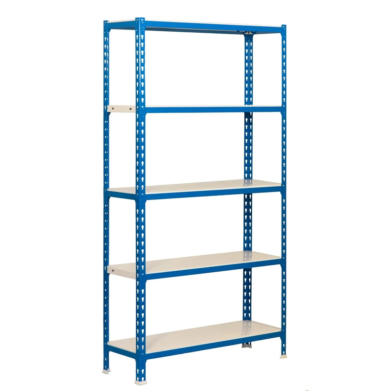 Simon Rack Garage Shelving Units 2000x1000x500 mm, 5 Tier Steel Rack, 180 kg per Shelf, Blue/White - Simonclick