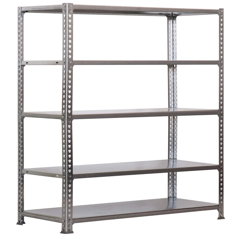 Simon Rack Garage Shelving Units 1800x900x300 mm, 5 Tier Steel Rack, 180 kg per Shelf, Galvanised - Simonclick