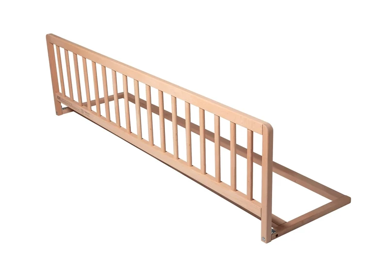 Safetots Extra Wide Wooden Bed Guard, Natural, 38cm High x 140cm Wide, Toddler Bedrail for Safety, Secure Child Bed Rail, Pre-Assembled, Easy Installation