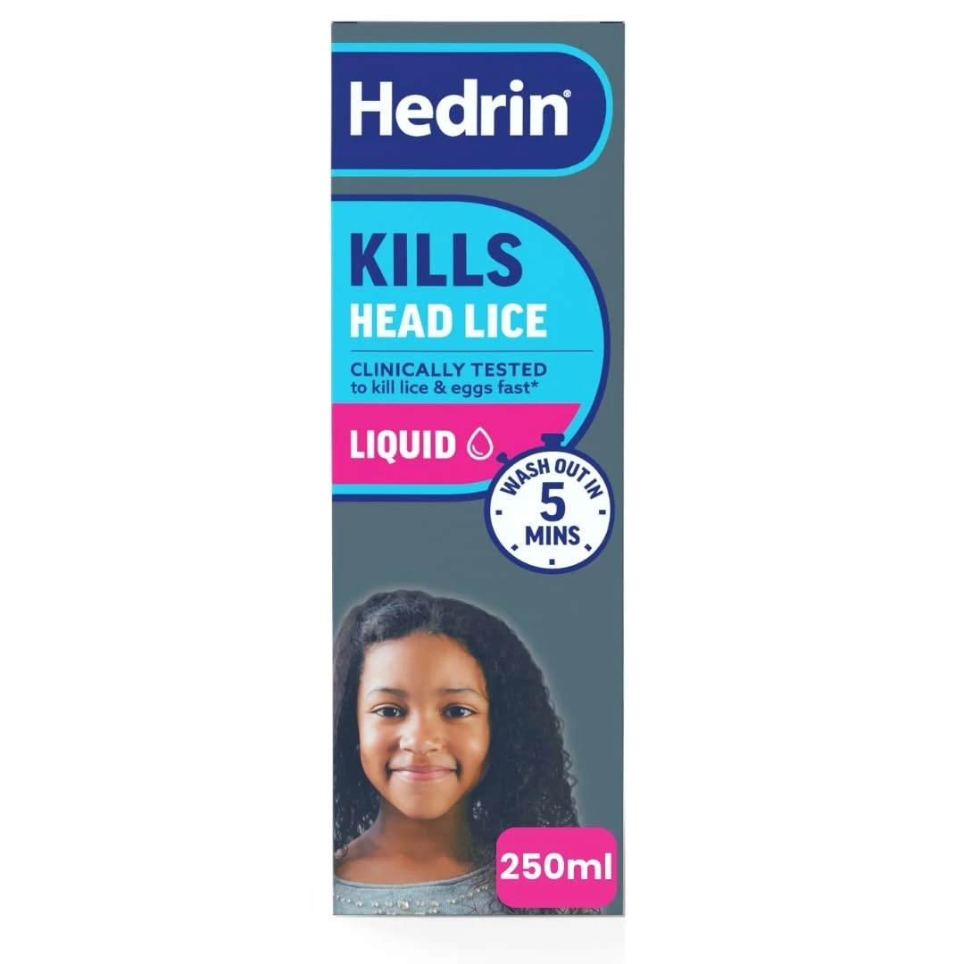 Hedrin Kills Headlice Liquid Gel, Fast and Effective Lice and Nit Treatment, Kills Head Lice and Eggs, 8 Treatments, Clinically Tested, Suitable for Adults and Children, 250ml