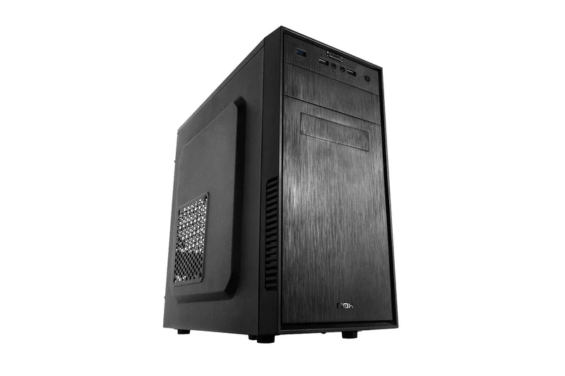 NOX XTREME PRODUCTS Forte NXFORTE Micro ATX Mini Tower, USB 3.0, Front Brush Finish, Includes 120 mm Fan, Space for 3 Fans, 305 mm Graphics, Black