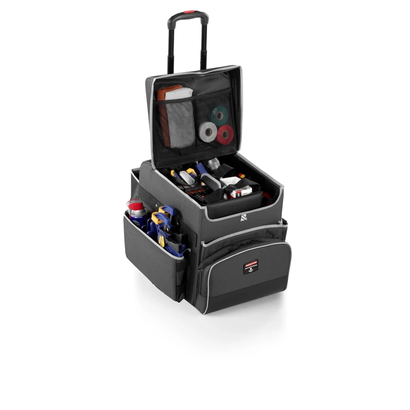 Rubbermaid Commercial Products Executive Quick Cart Small Dark Grey – Mobile Compact Office And Housekeeping Trolley For Hospitality, Healthcare, Education or Sales – 1902467 - Image 1