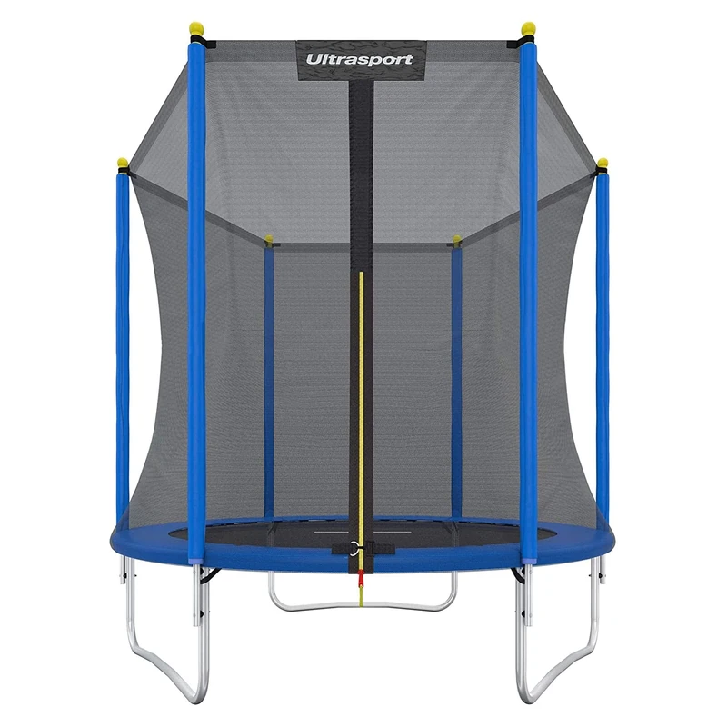 Ultrasport Uni-Jump Garden trampoline, Ø 183-460 cm, TÜV Rheinland +GS tested, children's trampoline, complete set with jumping mat, safety net, galvanized springs, padded net posts and edge cover