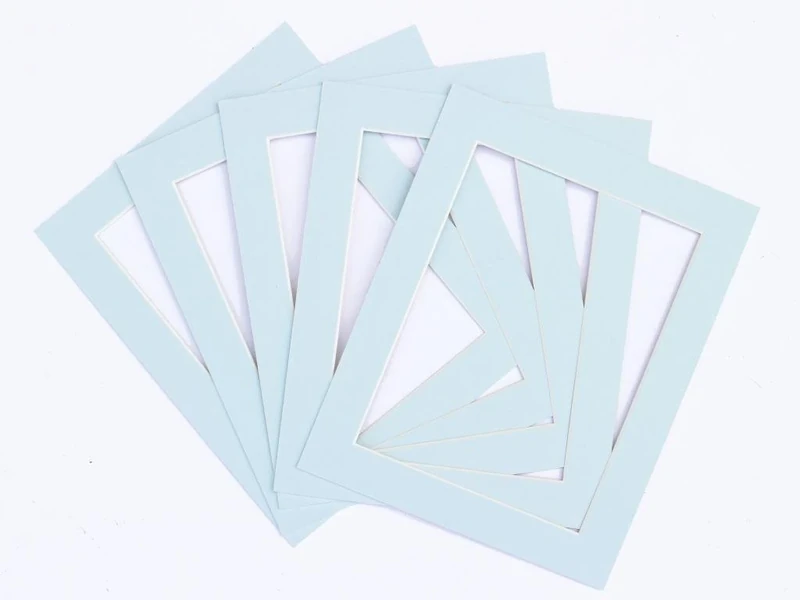 Frame Company Pack of 10 Light Blue Mounts 80x60cm for 60x40cm *Choice of Colours*
