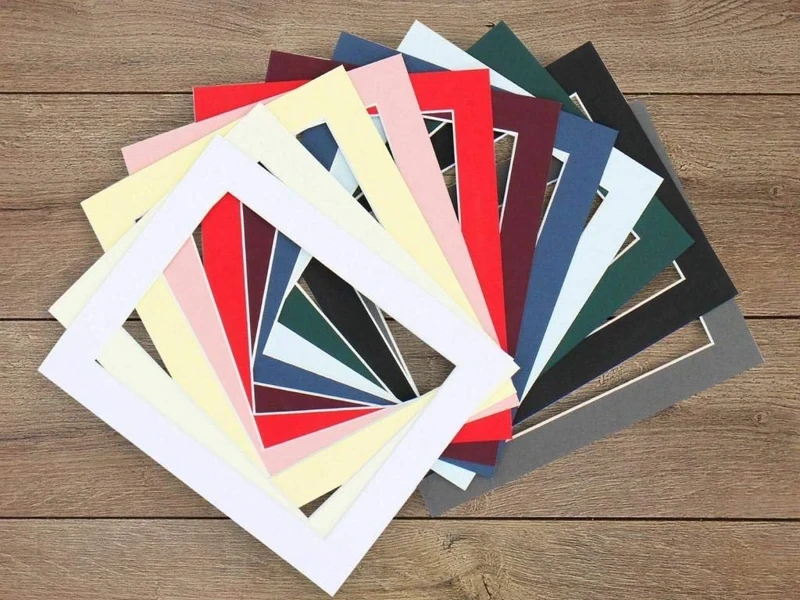 Frame Company Pack of 10 Black V-Groove Mounts 80x60cm for 60x40cm *Choice of Colours*