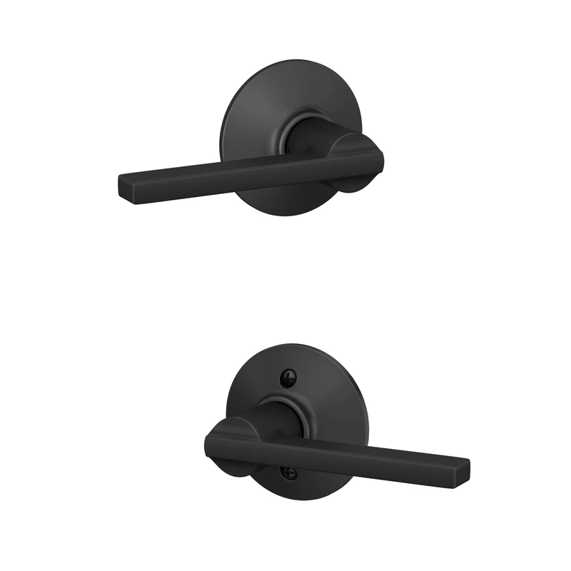 SCHLAGE F10LAT622 Latitude Door Lever Hall & Closet Passage Handle, Matte Black