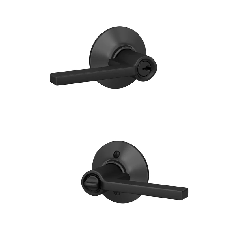 Schlage F51 V LAT 622 Latitude Entry Lock Lever - Matte Black