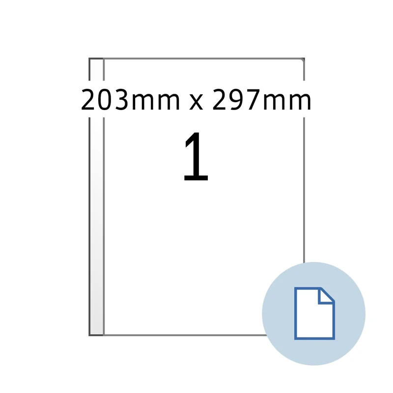 Herma 58101 Film Labels Dataprint 203 x 297 mm White