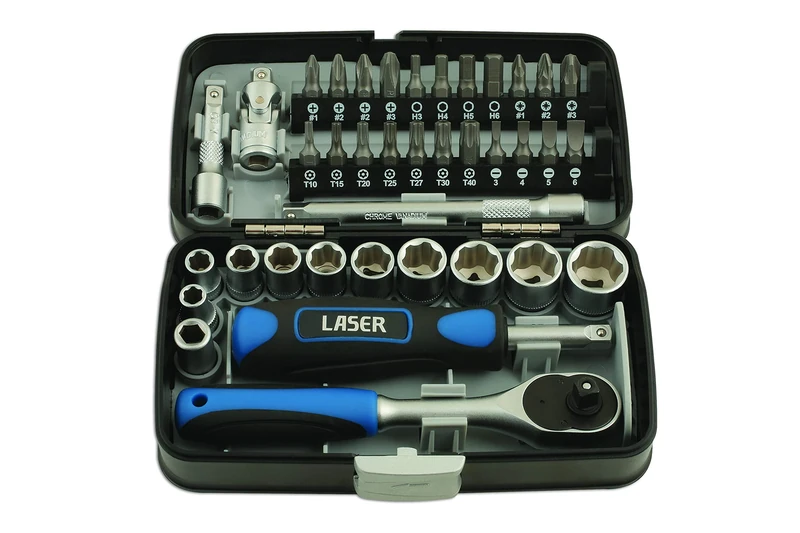 Laser 5960 Socket & Bit Set 1/4"D 38pc