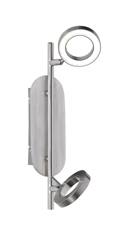 Action Ceiling Beams, Dual-Bulb, Monza-Series, 2X LED 5 W, 8 x 18,5 x 34 cm, 3000 k, 360 lm, Nickel Matte 736702640000 - Image 1