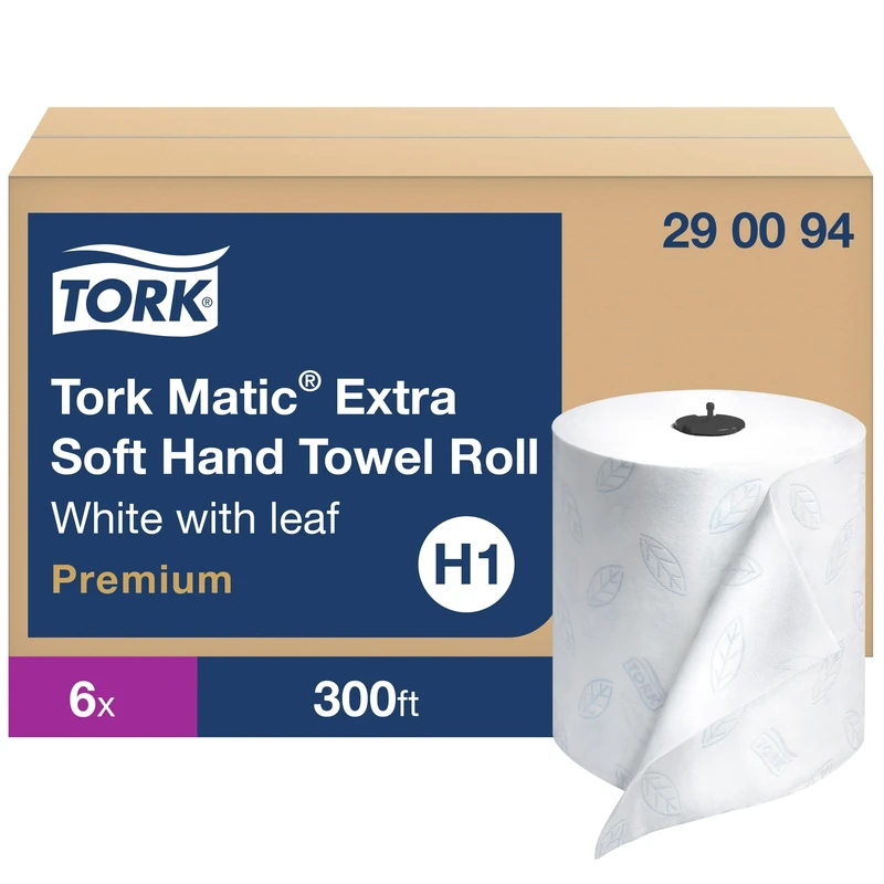Tork Premium Extra Soft Matic Paper Hand Towel Roll, 2-Ply, 7.7" Width x 300' Length, White (Case of 6 Rolls, 450 Sheets Each, 2,700 Feet Total)