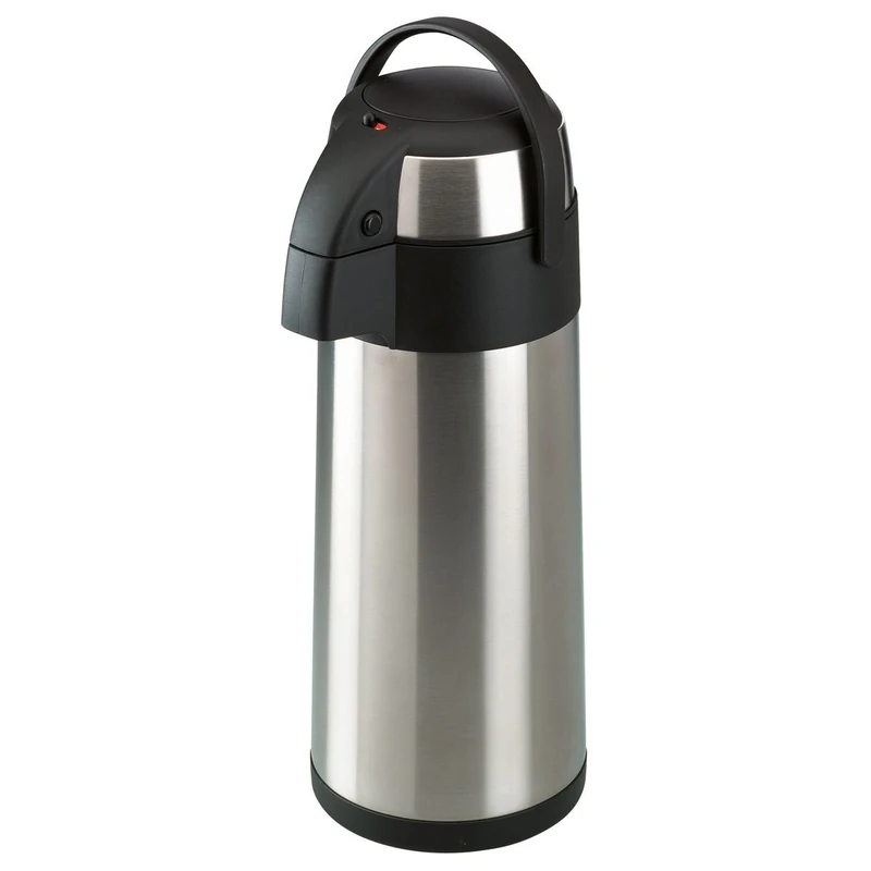 Axentia Large Coffee Airpot, Double Walled Stainless Steel - Great for Entertaining with Hot or Cold Beverages - Airpot Flask 5L