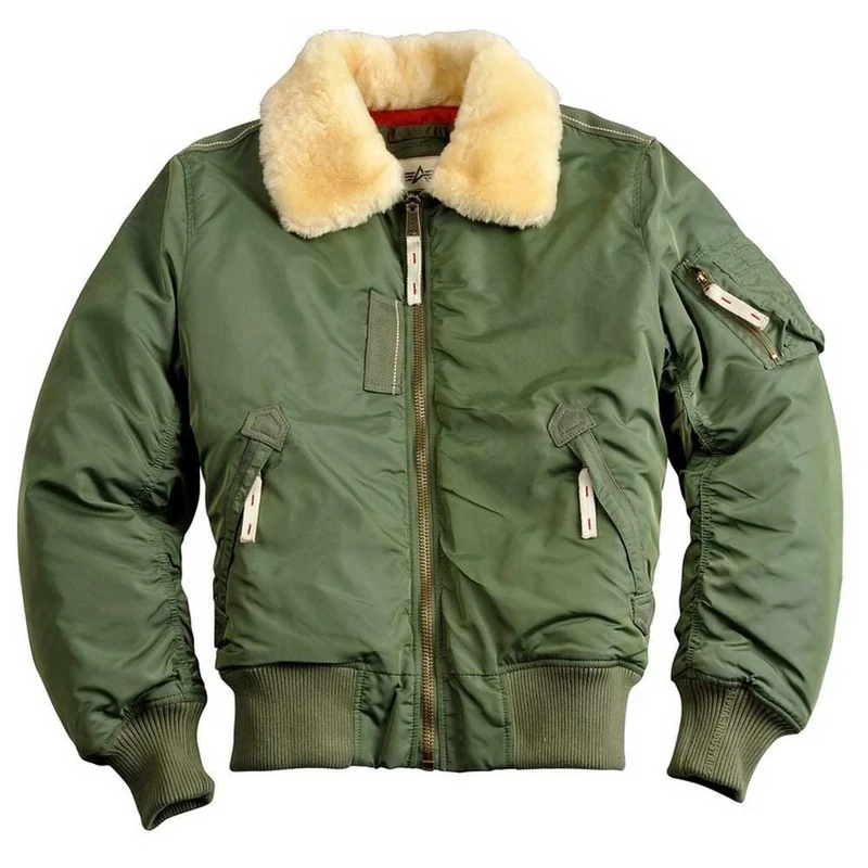 Alpha Industries Injector III Bomber Jacket for Men Sage-Green