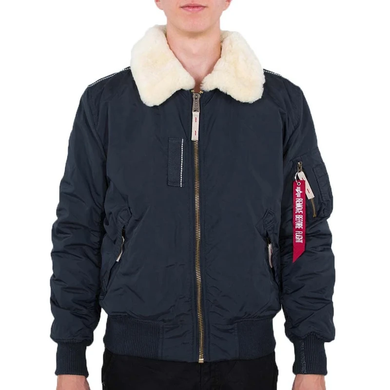 Alpha Industries Injector III Bomber Jacket for Men Rep.Blue
