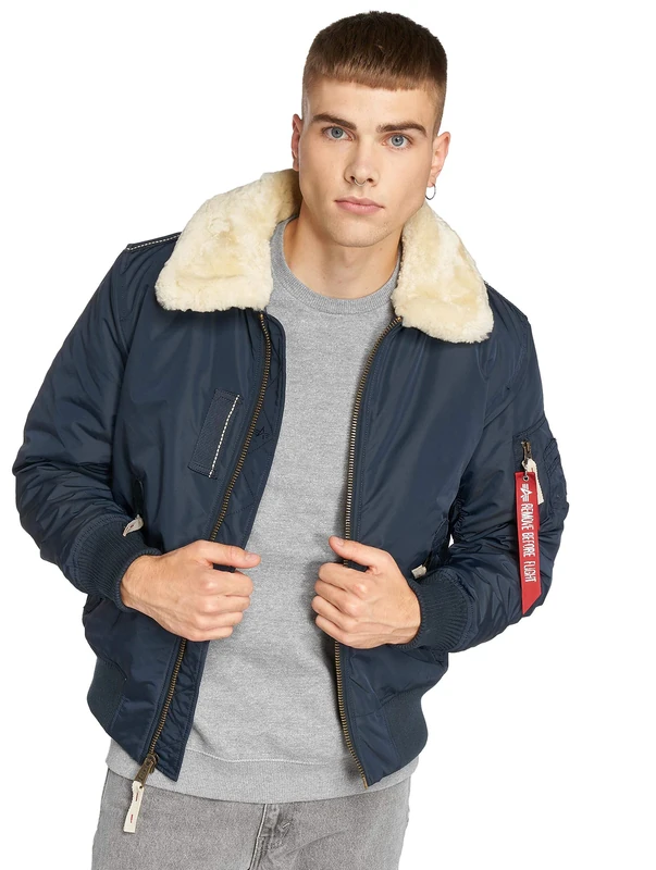 Alpha Industries Injector III Bomber Jacket for Men Rep.Blue
