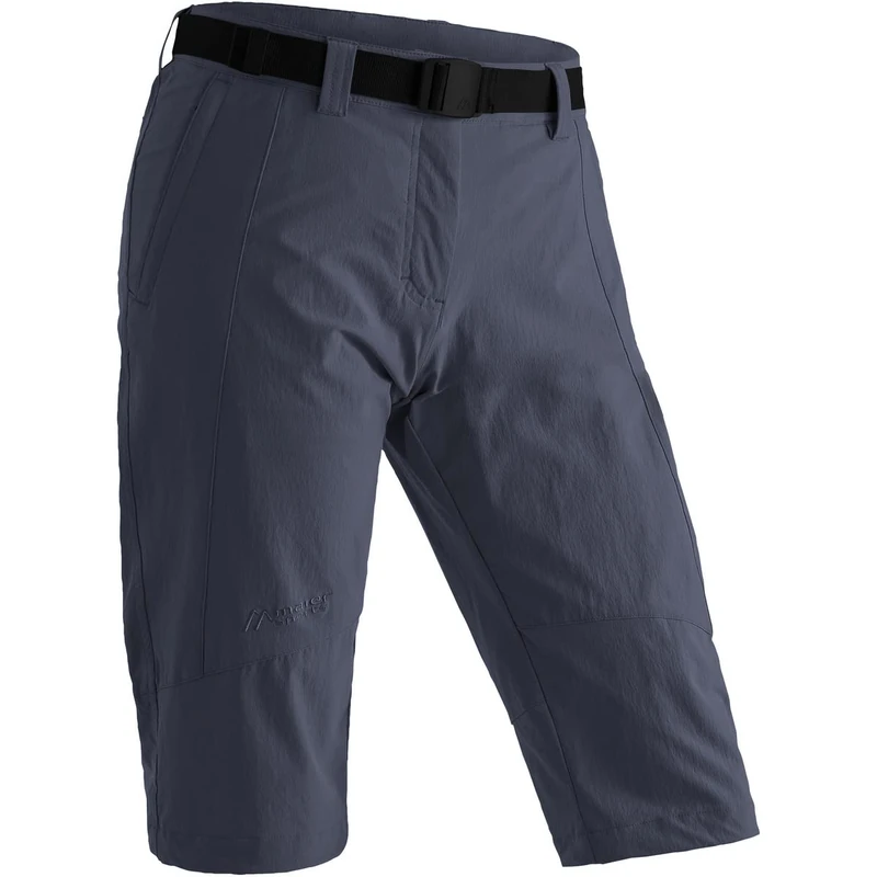 maier sports Kluane, Women's Short Hiking Trousers, Water-Repellent Outdoor Trousers for Trekking and Hiking, PFC-Free, mSTRETCH pro 4 & dryprotec Graphite
