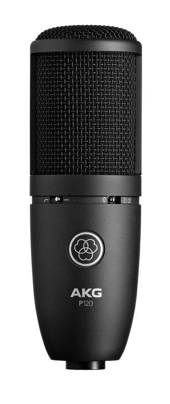 AKG P120 High Performance General Purpose Recording Microphone, Studio Quality, Large Diaphragm, Highly Versatile, Rugged and Robust Design - Black
