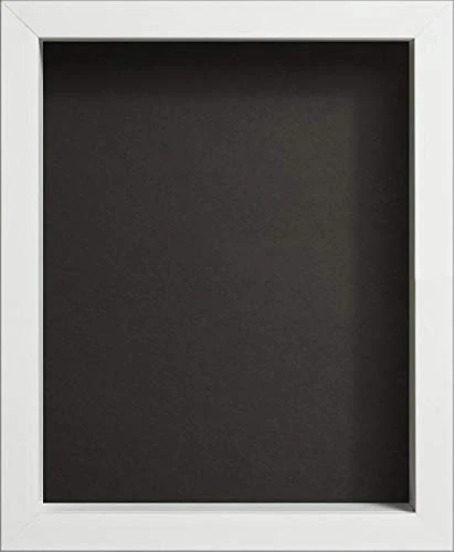 Radcliffe White Wooden Deep 3D Box Frame 24x20 inch, Black Backing Board * Choice of Sizes* Fitted with Perspex