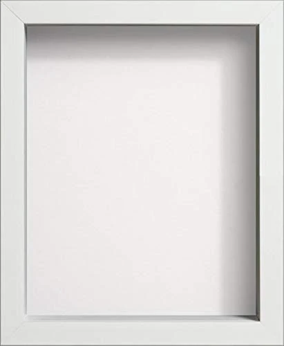 Radcliffe White Wooden Deep 3D Box Frame 24x20 inch, White Backing Board * Choice of Sizes* Fitted with Perspex