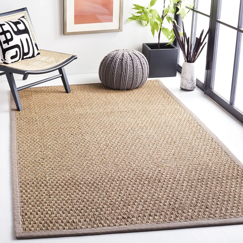 SAFAVIEH Natural Fiber Rug for Living Room, Dining Room, Bedroom - Natural Fiber Collection, Short Pile, in Natural, 152 x 244 cm