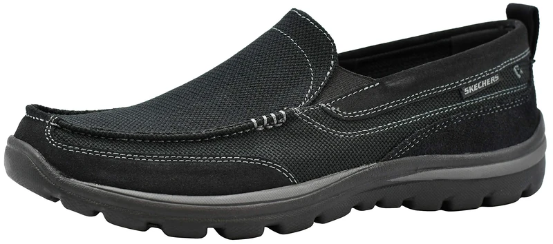 Skechers Superior Milford, Men's Low-Top Sneakers, Black (Blk), 7 UK (41 EU)