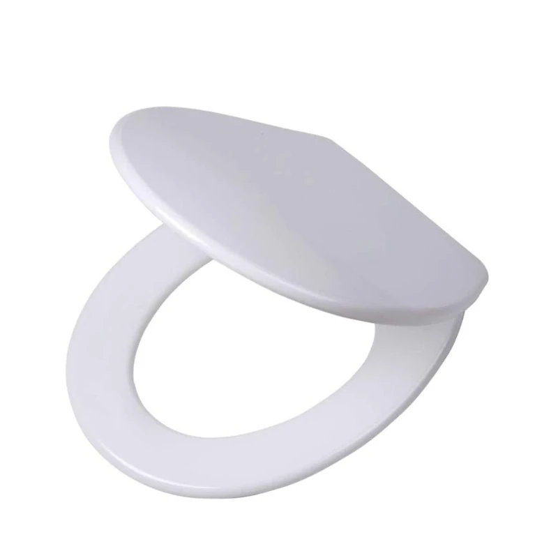 Tiger Boston Toilet Seat, Duroplast, Chrome, White, 37 x 5.5 x 45 cm