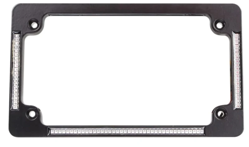 Custom Dynamics TF04-B License Plate Frame (Black All-In-One with Integrated Plate Light, Turn-Signals, and Brake Light)