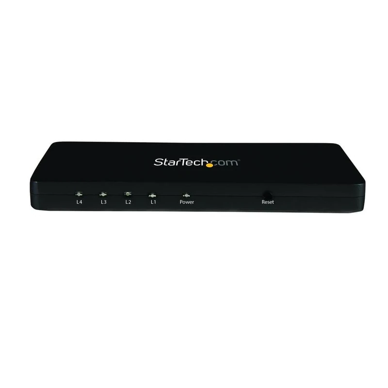 StarTech.com 4K HDMI Splitter - 4k 30Hz - 4 Port - Aluminum - Backward Compatible - HDMI Multi Port - HDMI Hub (ST124HD4K)