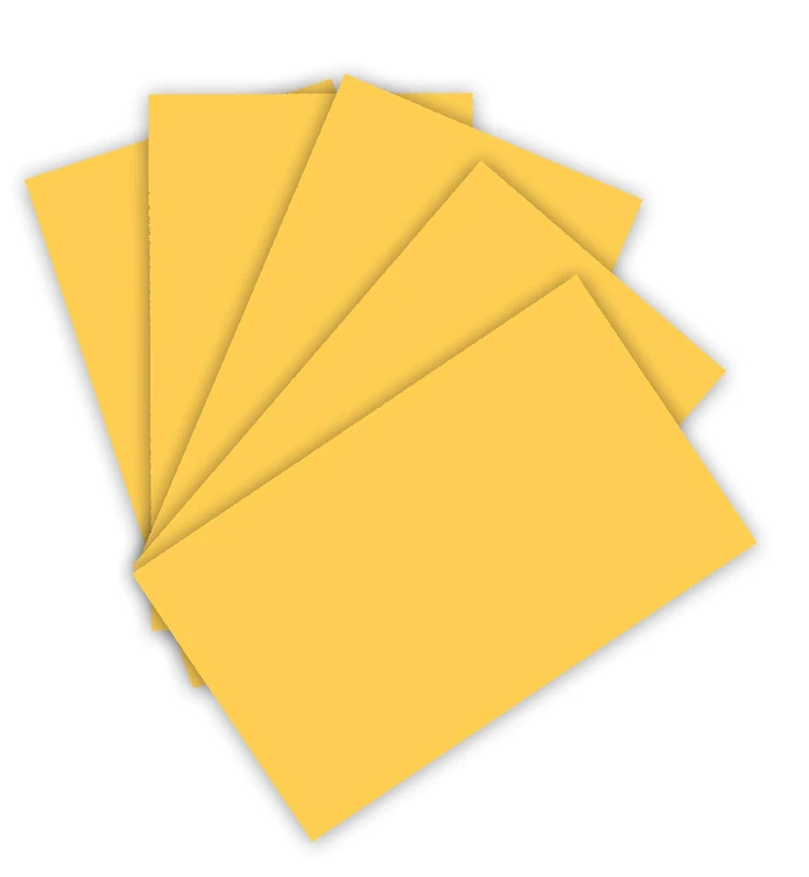 folia 6122/4/65 - Coloured Card 220 g/m², Craft Card in Gold, DIN A4, 100 Sheets, as a Base for Numerous Crafts