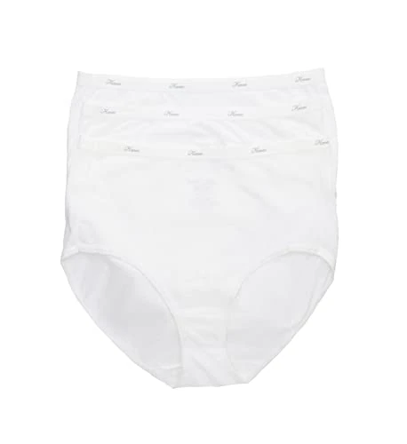 Hanes Women's Cool Comfort Cotton Brief Panties - White - Large