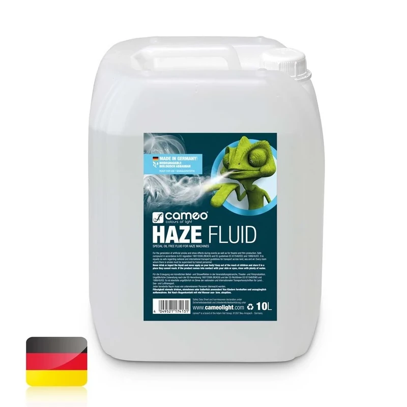 Cameo HAZE FLUID 10 L - Haze Fluid for Fine Fog Density and Long Standing Time, 10 L Oil-free