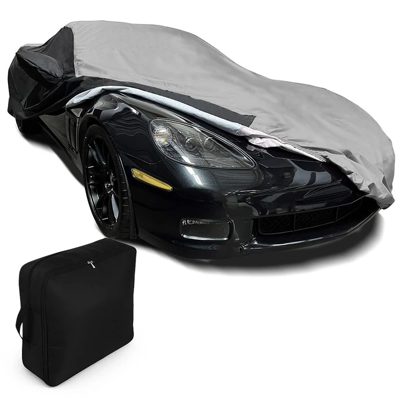 C6 Corvette Ultraguard Car Cover - Indoor/Outdoor Protection : Silver/Black by West Coast Corvette
