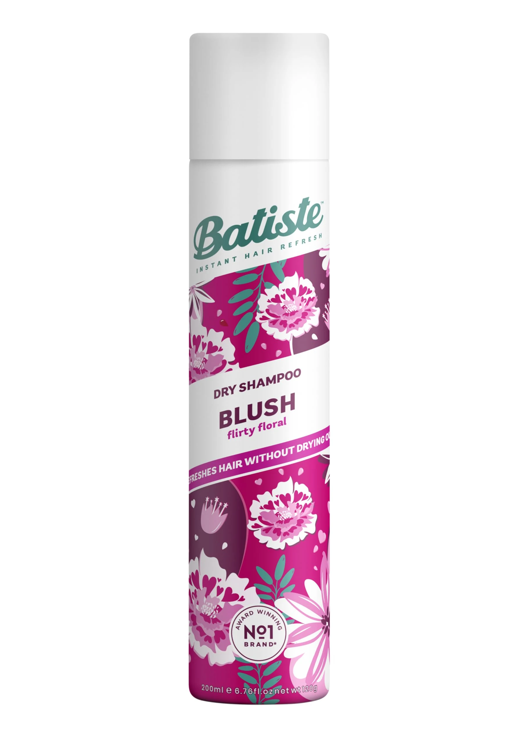 Batiste Dry Shampoo in Blush 200ml, Floral & Flirty Fragrance, No Rinse Spray to Refresh Hair in Between Washes (Packing May Vary)