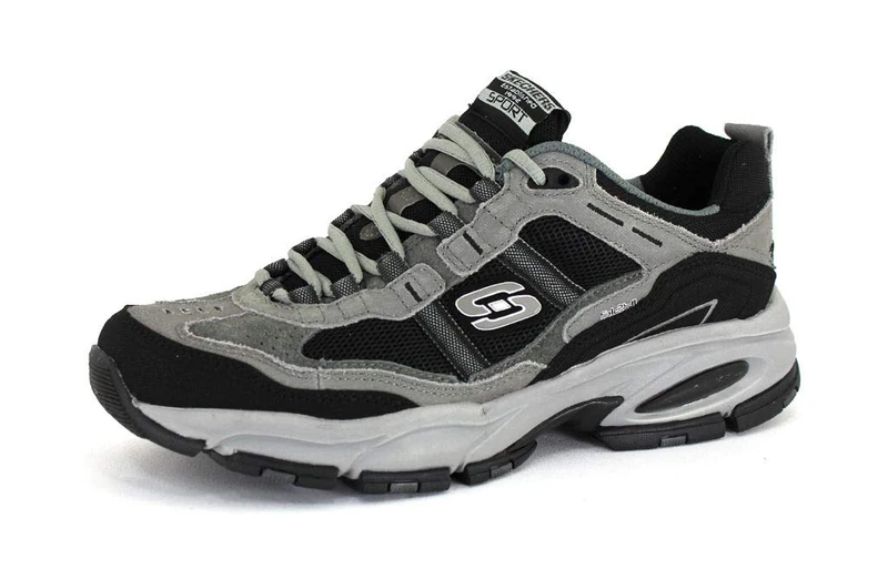 Skechers Men's Vigor 2.0 Trait Sneaker, Charcoal Black, 6/6.5 UK