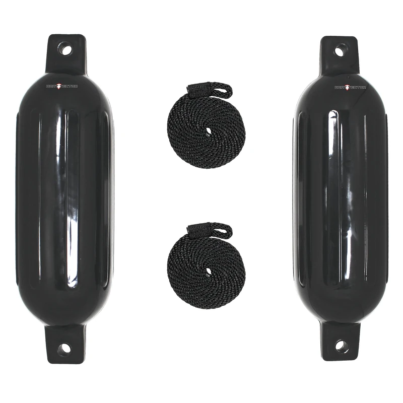 Extreme Max 3006.7204 BoatTector Fender Value 2-Pack, 6" x 22" - Black