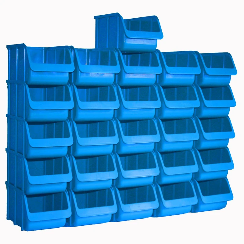 hünersdorff 26 x Storage Boxes in Size 3 Polystyrene High Dimensional Stability and Load Capacity Blue