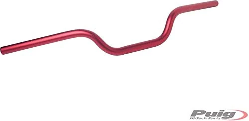 Puig 6242R 22 mm Handlebars, Height 76 mm, Red