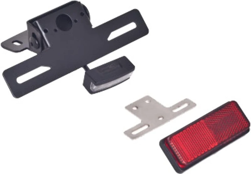 Puig 6372N License Plate Holder Brackets steel and polyamide license plate holder with adjustable tilt, secure mounting system and sporty design, Black