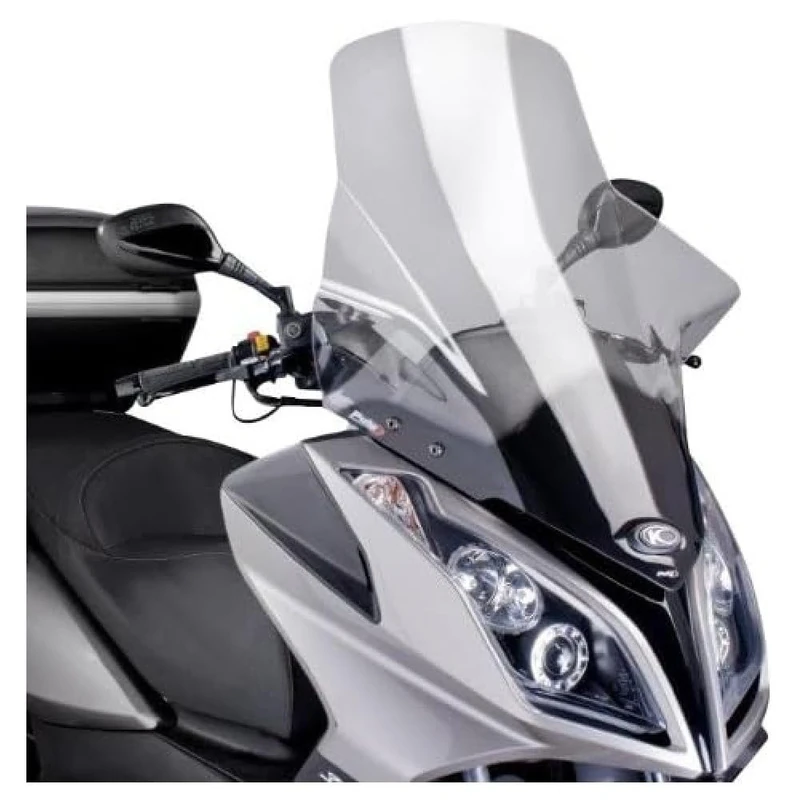 Puig 6790N Windshield Touring for Maxiscooter Kymco SuperDink 125i/300i 2009-2015, Downtown 125i/300i, Smoke, Medium