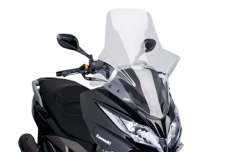 Puig 7020W Windshield Touring for Maxiscooter Kawasaki J300 2014-2015, Transparent, Medium