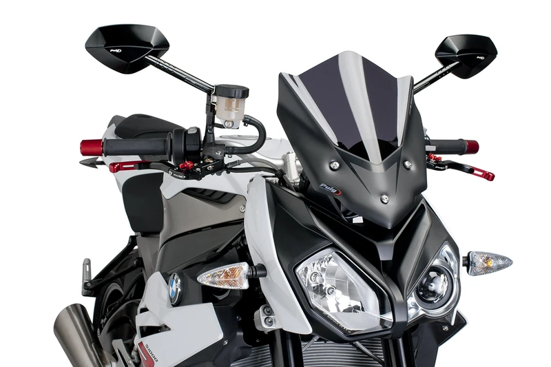 Puig 7040F Racing Screen for BMW S1000 R 2014, Dark Smoke, Medium