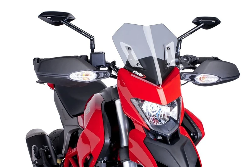 Puig 6489H Windshield for Ducati Hypermotard/SP 2013-2014, Smoke, Medium - Image 1