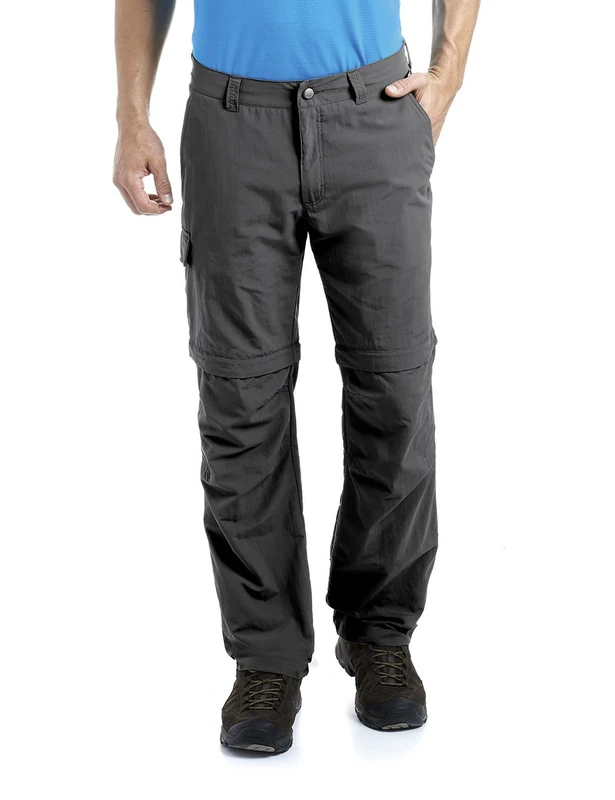 maier sports Trave, Men's Hiking Trousers, Water-Repellent Outdoor Trousers for Trekking and Hiking, Handy Zip-Off Function, Dryprotec Technology, PFC-Free Black