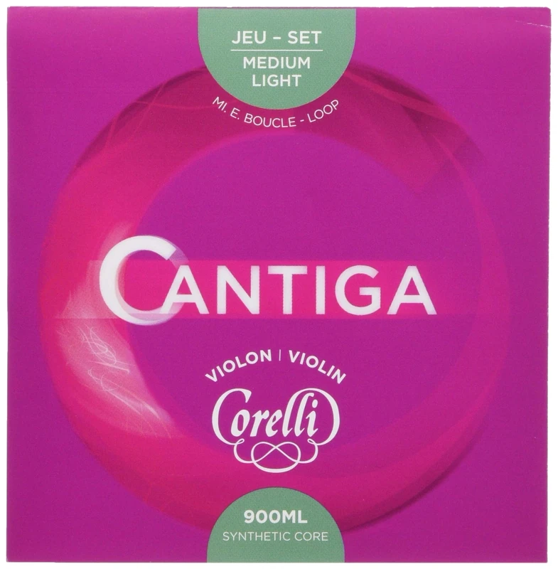 Corelli Violin strings Cantiga set with E loop end 900ML Medium Light