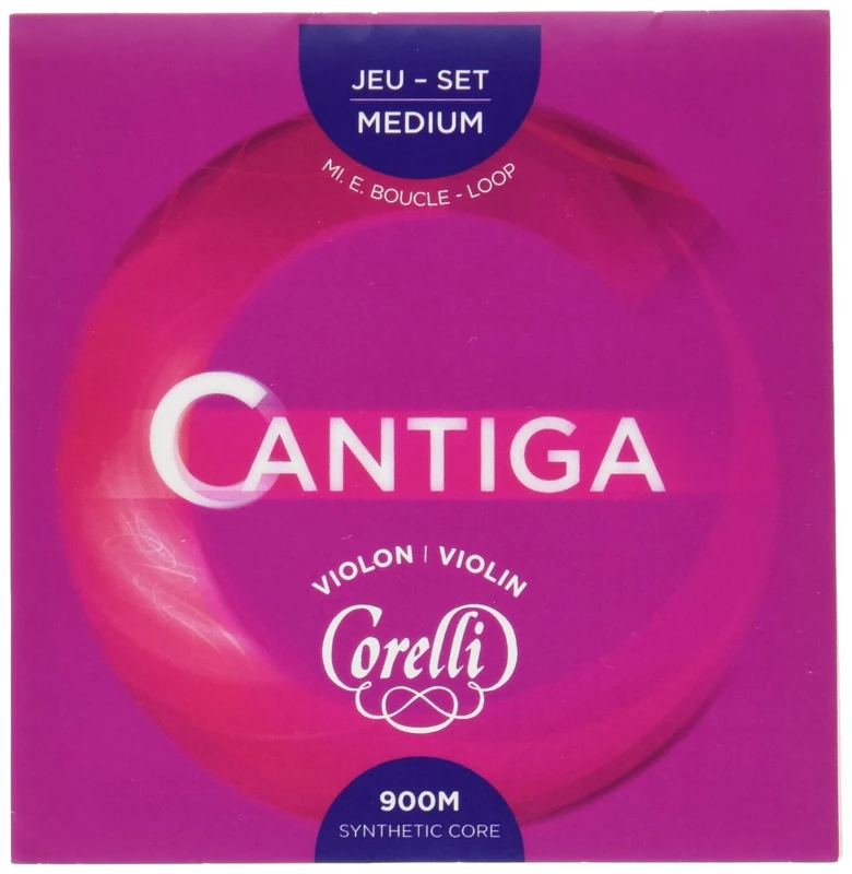 Corelli Violin strings Cantiga set with E loop end Medium 900M
