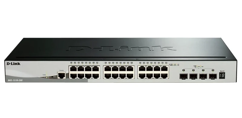 D-Link DGS-1510-28X 28-Port Gigabit Stackable Smart Managed Switch including 4 10G SFP+ (Smart Fans)