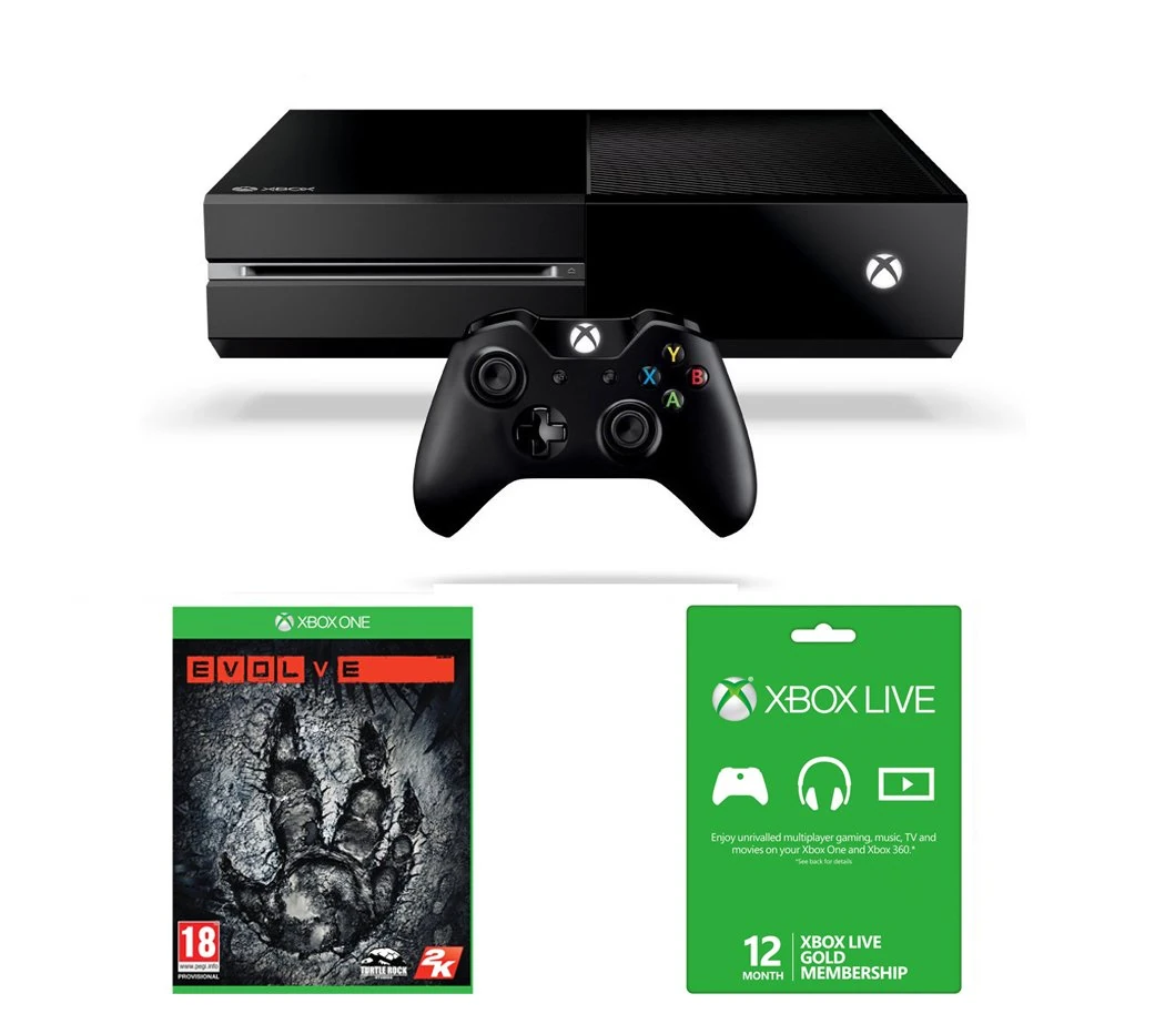 Xbox One Console with Evolve and 12 Months Xbox Live